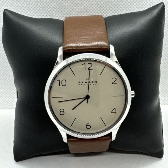 Skagen Jorn SKW6150 Men's Brown Leather Analog Dial Quartz Wrist Watch JNA551 - Picture 1 of 11